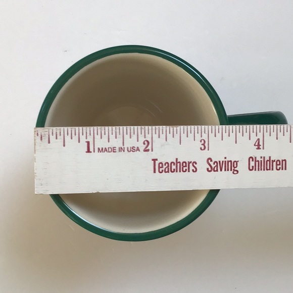 2010 Holiday Be Merry Red White Green Stripe Latte Coffee Mug - Picture 5 of 6